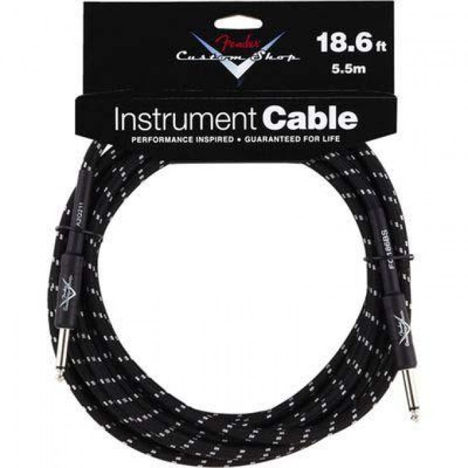 Шнур Jack-Jack FENDER CUSTOM SHOP 18.6 NSTRUMENT CABLE BLACK TWEED 38028
