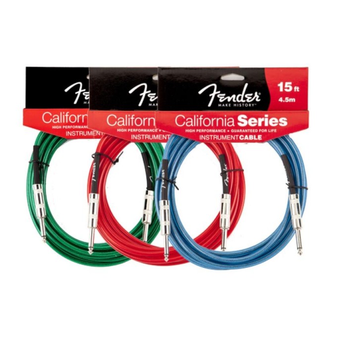 Шнур Jack-Jack FENDER 20 CALIFORNIA INSTRUMENT CABLE LAKE PLACID BLUE 38035