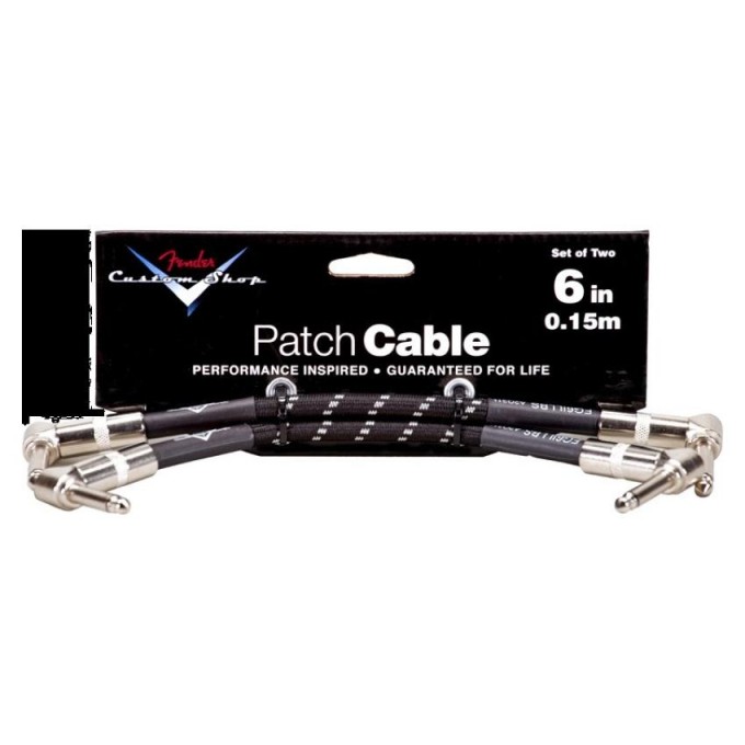Шнур Jack-Jack FENDER CUSTOM SHOP 6 PATCH CABLE 2 PACK BLACK TWEED 38080