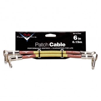 Шнур Jack-Jack FENDER CUSTOM SHOP 6 PATCH CABLE 2 PACK TWEED 38123