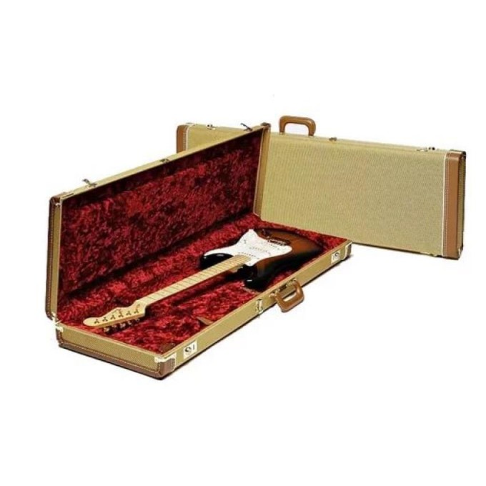 Чехлы и кейсы FENDER G&G DELUXE PRECISION BASS HARDSHELL CASE, TWEED 38248